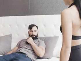 Cock addiction 4k focused on male rough muscled boy with real big cock fucking hardcore with petite brunete teen the son of her boss