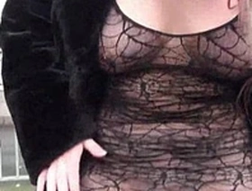 Sexy blonde kaz flashing firm tits and milf public nudity of european exhibition