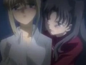 Assertive slut teaches shy bitch how to fuck