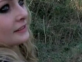 Nasty blonde slut goes dogging to find