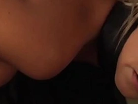 Afterdark bondage with sexy maid and her golden strap on