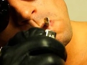 Muscular cop smokes and spits on you - 135