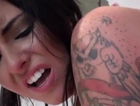 First-time anal experience for inked amateurs