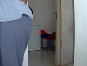 POV encounter of mature housewife and young man in the wee hours
