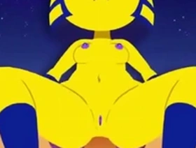 Experience the pleasure of animated anal sex with Ankha