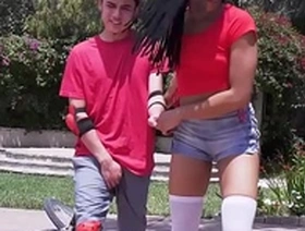 Kira Noir comforts injured rabbit in Bang Bros video