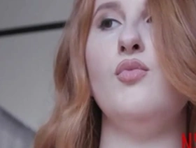 Busty redhead wife enjoys intense sex with older man arranged by her husband - Bess's ample breasts and curves on full display