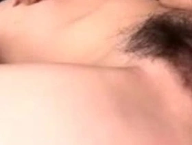 Asian babe with big breasts orgasms during lesbian sex
