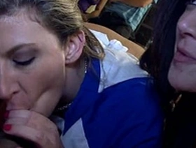 Celebrities in the adult industry engage in a wild group sex session with a non-professional