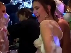 Unrestrained and wild orgy party with lusty babes and hunks