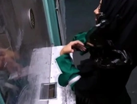 Arab chick checks into hotel room to be fucked doggystyle