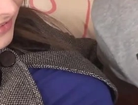 Sex-addicted chick teases tight pink pussy with her fingers