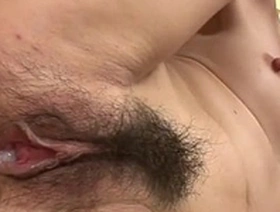 Two horny young men enjoy touching and fucking horny reina nishio