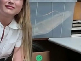 Gorgeous shoplifter alyssa cole sucks dick and stuffed