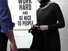 What happens if a cute muslim chick tries to steal some sex toys at the mall