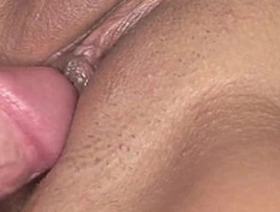Lovely brunette teen rides a fat boner