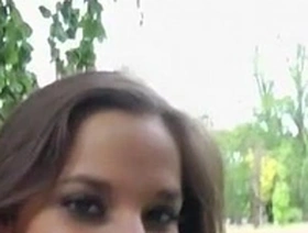 Real outdoor fuck with sexy chick