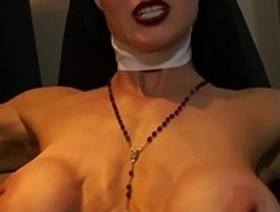Muscular nun humiliates you with muscle comparison